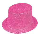 Nessiworld Fluorescent Pink Color Glitter Long Felt Bowler Hat 12 cm